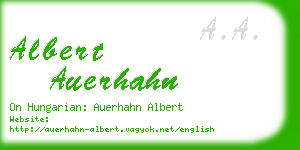 albert auerhahn business card